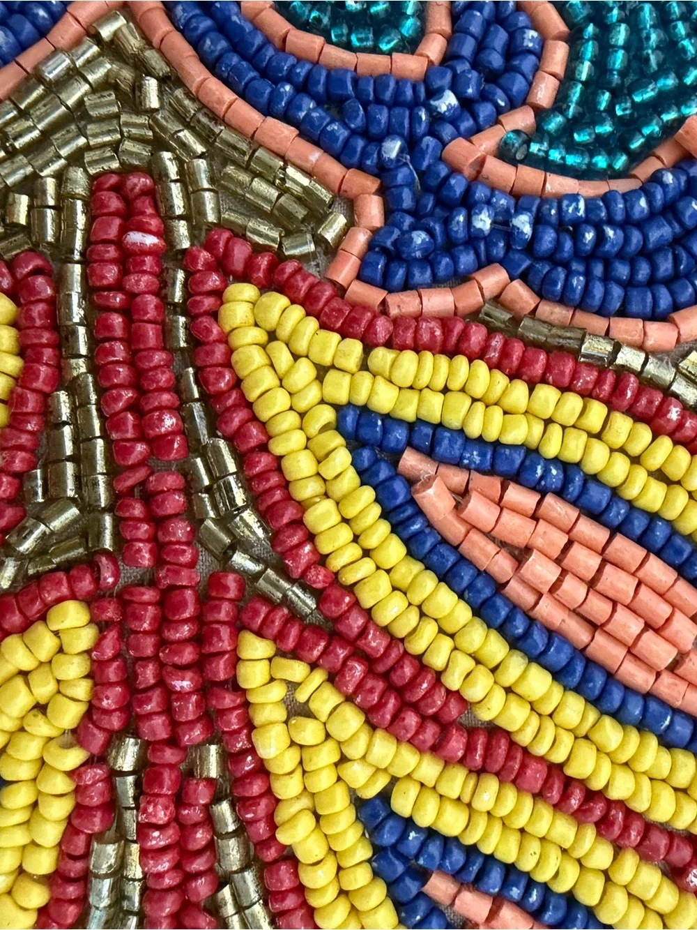 Beaded Floral Accent Pillow